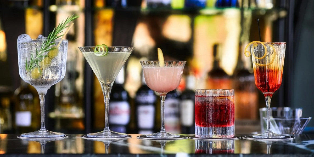 Bar cocktail station with refrigerated beverage storage for modern cocktail service
