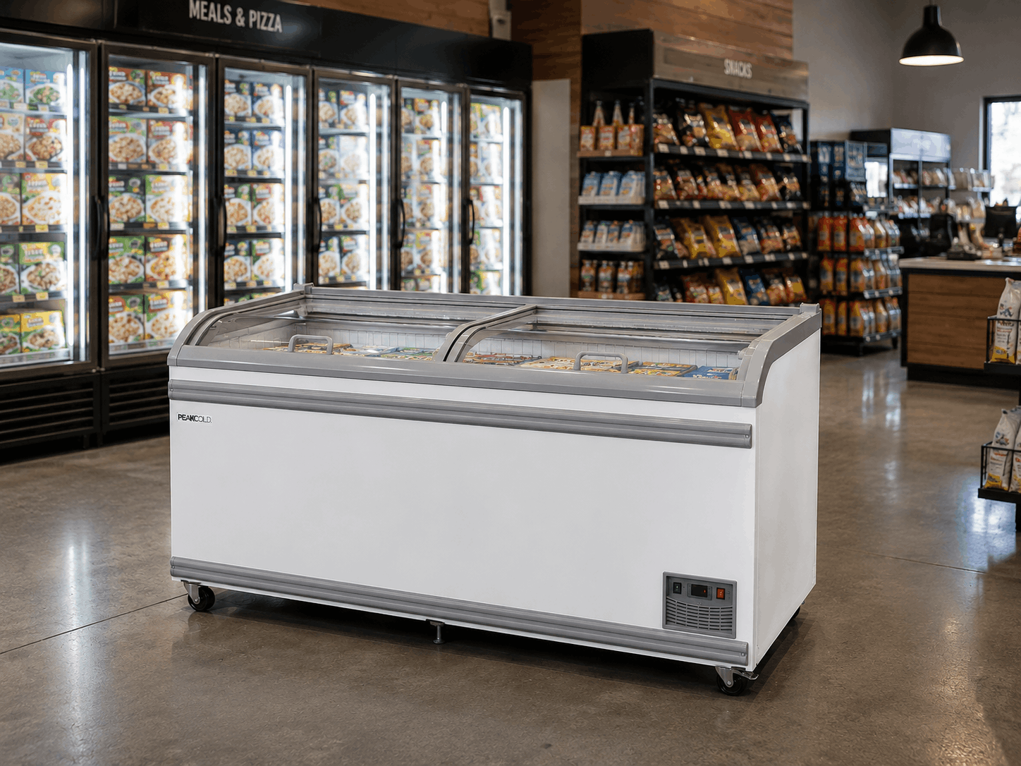PeakCold 58" Island Freezer - White