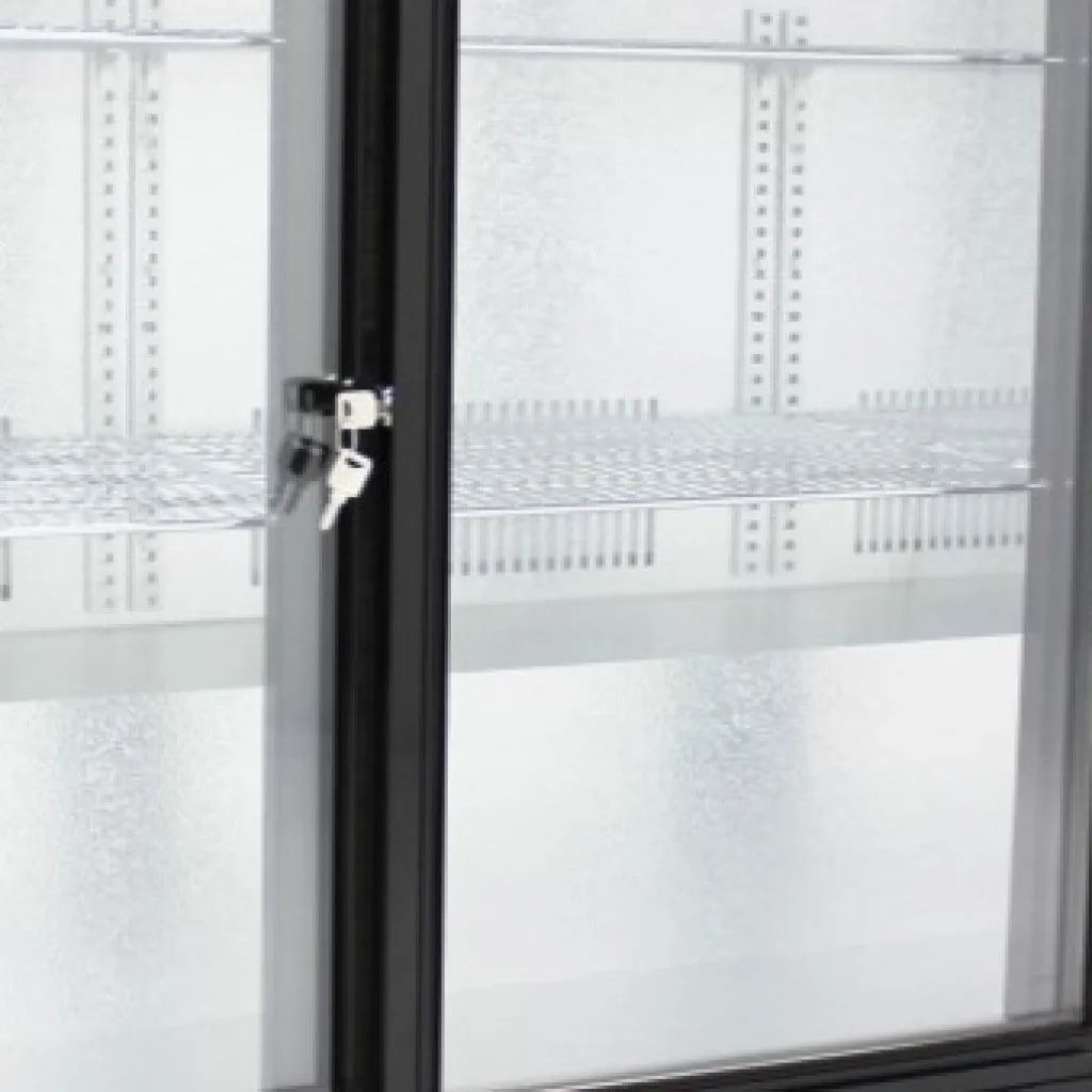 Procool 36" Sliding Double Door Black Back Bar Cooler