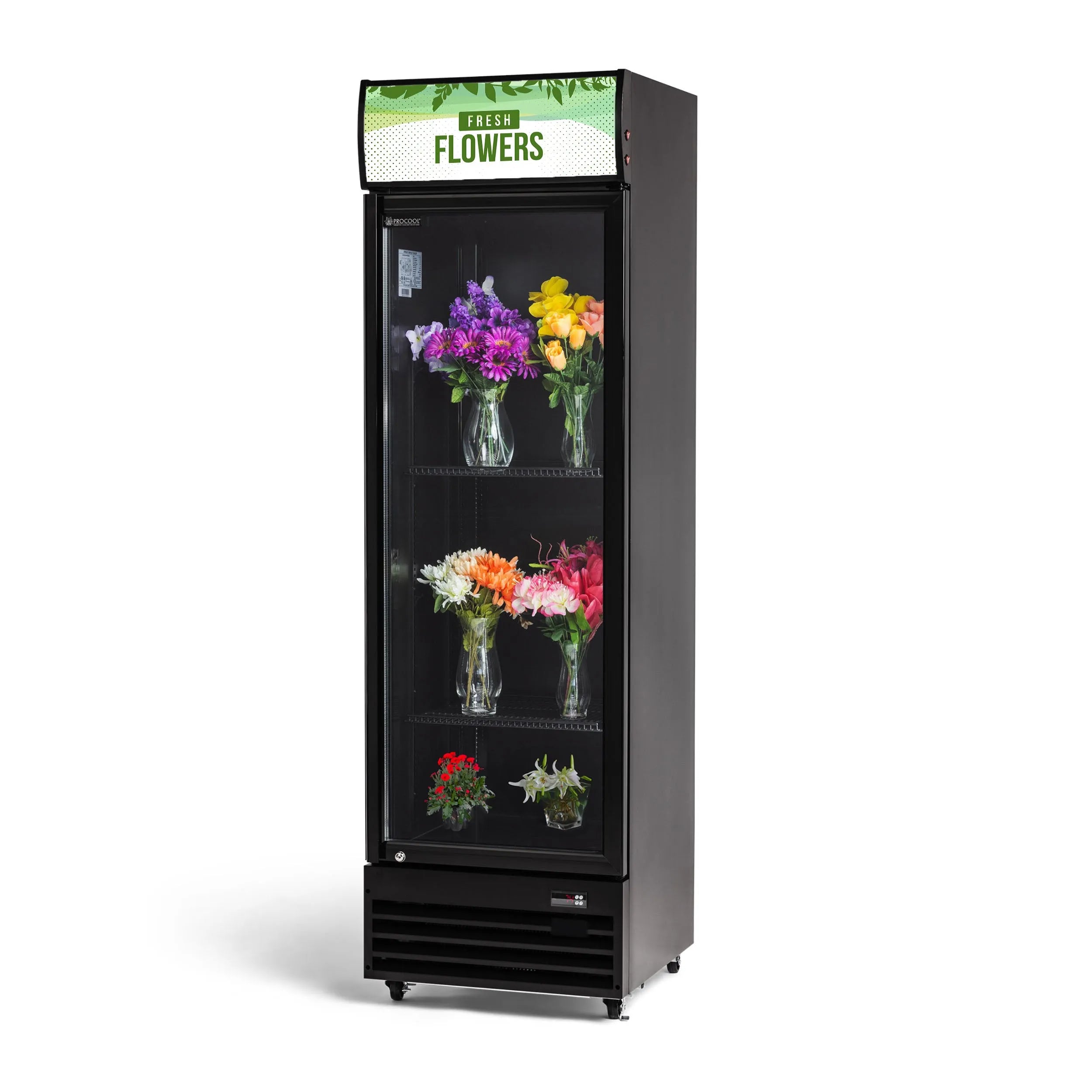 Procool Black Single Door Floral Display Cooler-Floral Display Coolers-CS-360-B-FF