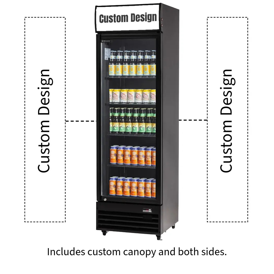 Procool Single Door Black Beverage Cooler - 12.7 cu. ft.