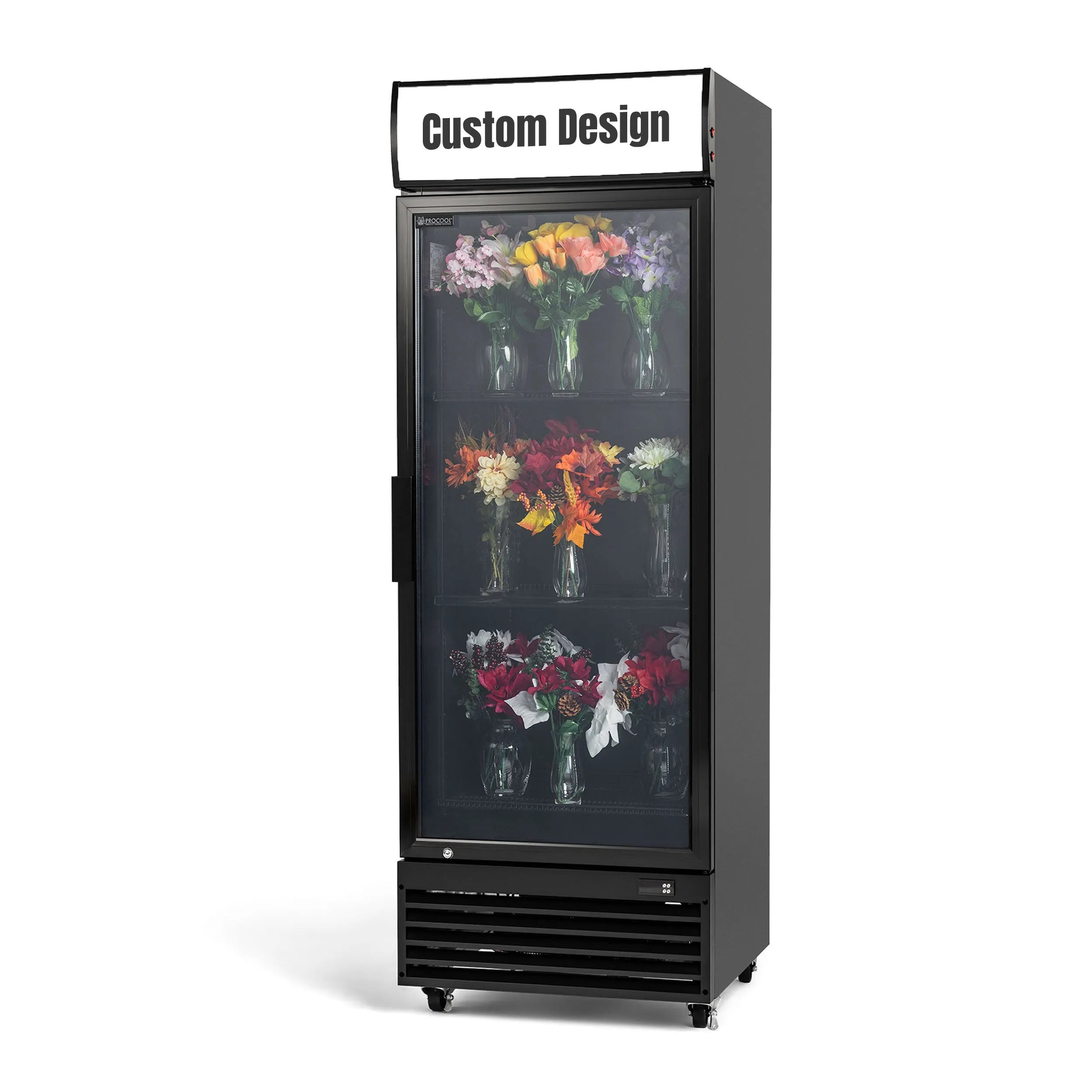 Procool Custom Black Flower Cooler-Floral Display Coolers-CS-550-B-CUST-1