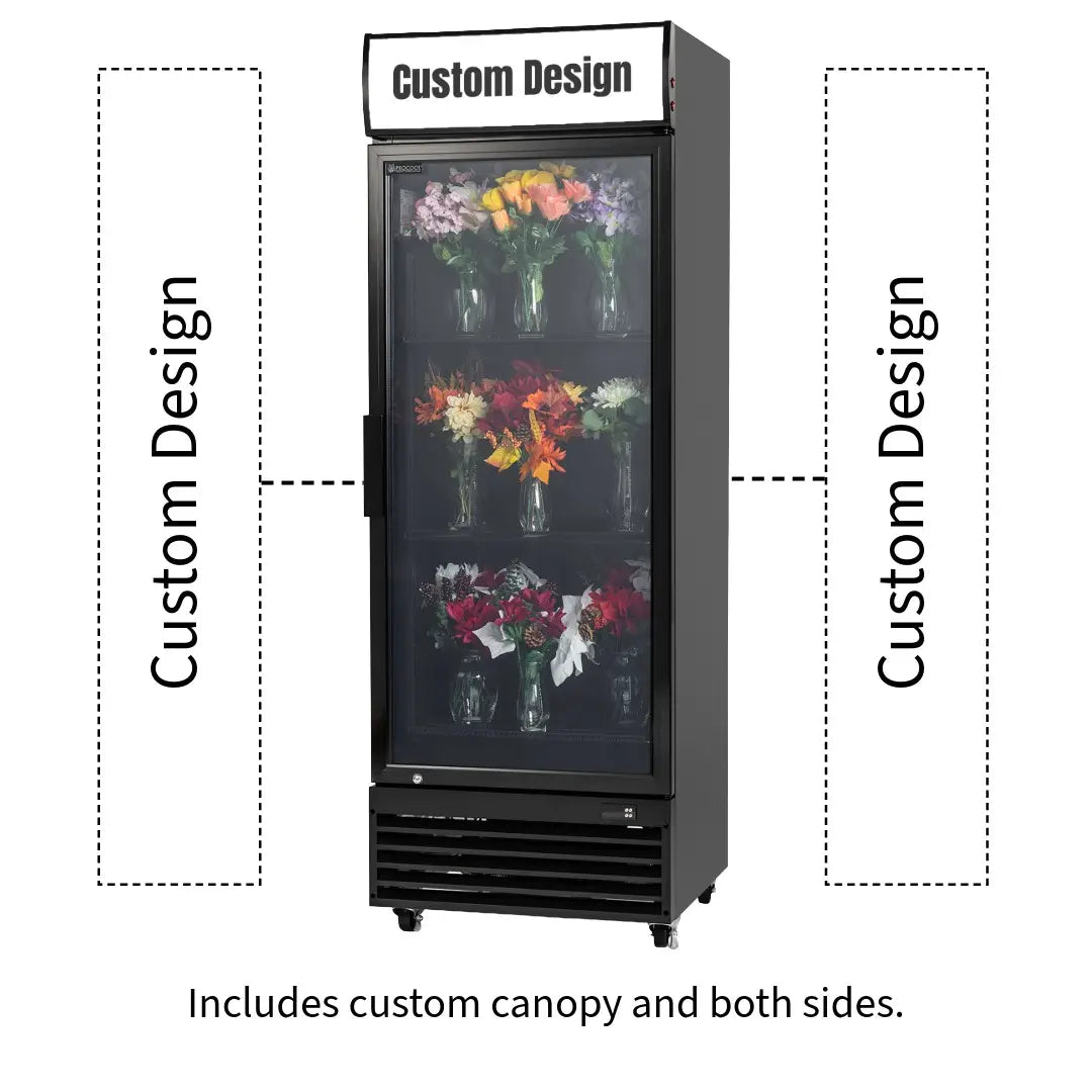 Procool Custom Black Flower Cooler - 19.4 cu. ft.