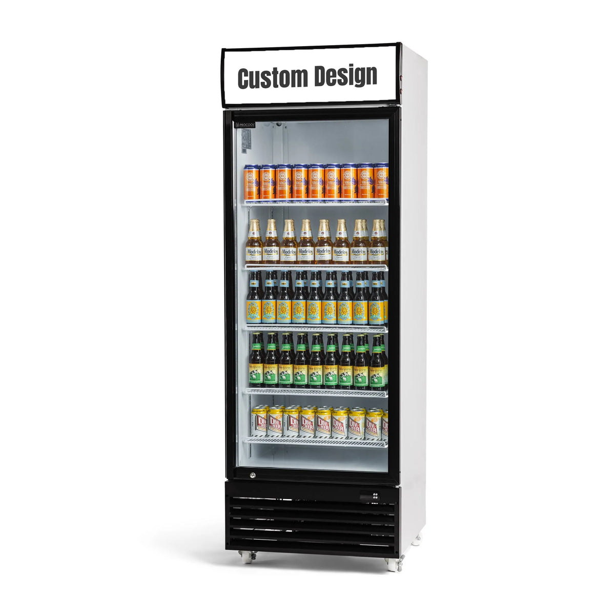 Procool Single Door White Beverage Cooler - 19.4 Cu. Ft.