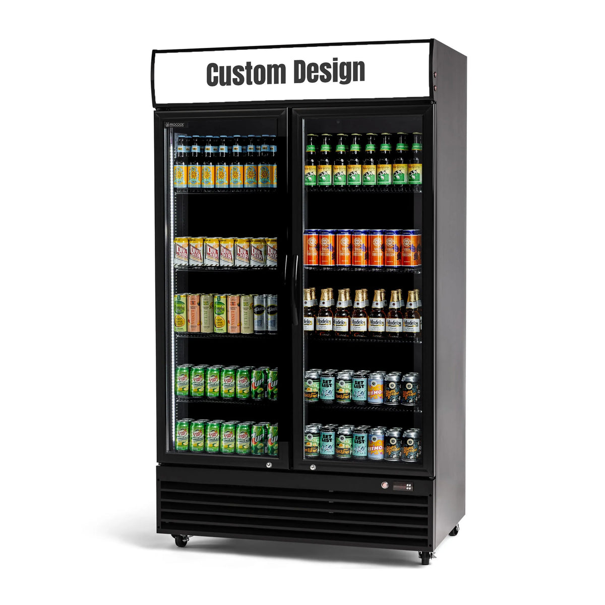 Procool Black 2-Door Display Cooler - 35.3 cu. ft.