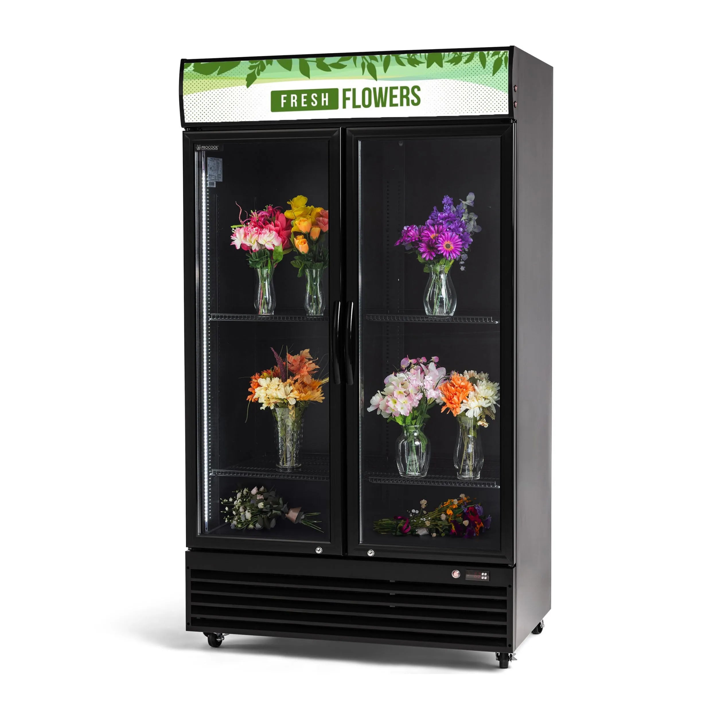 2 Door Black Flower Cooler for Sale; Procool Refrigeration