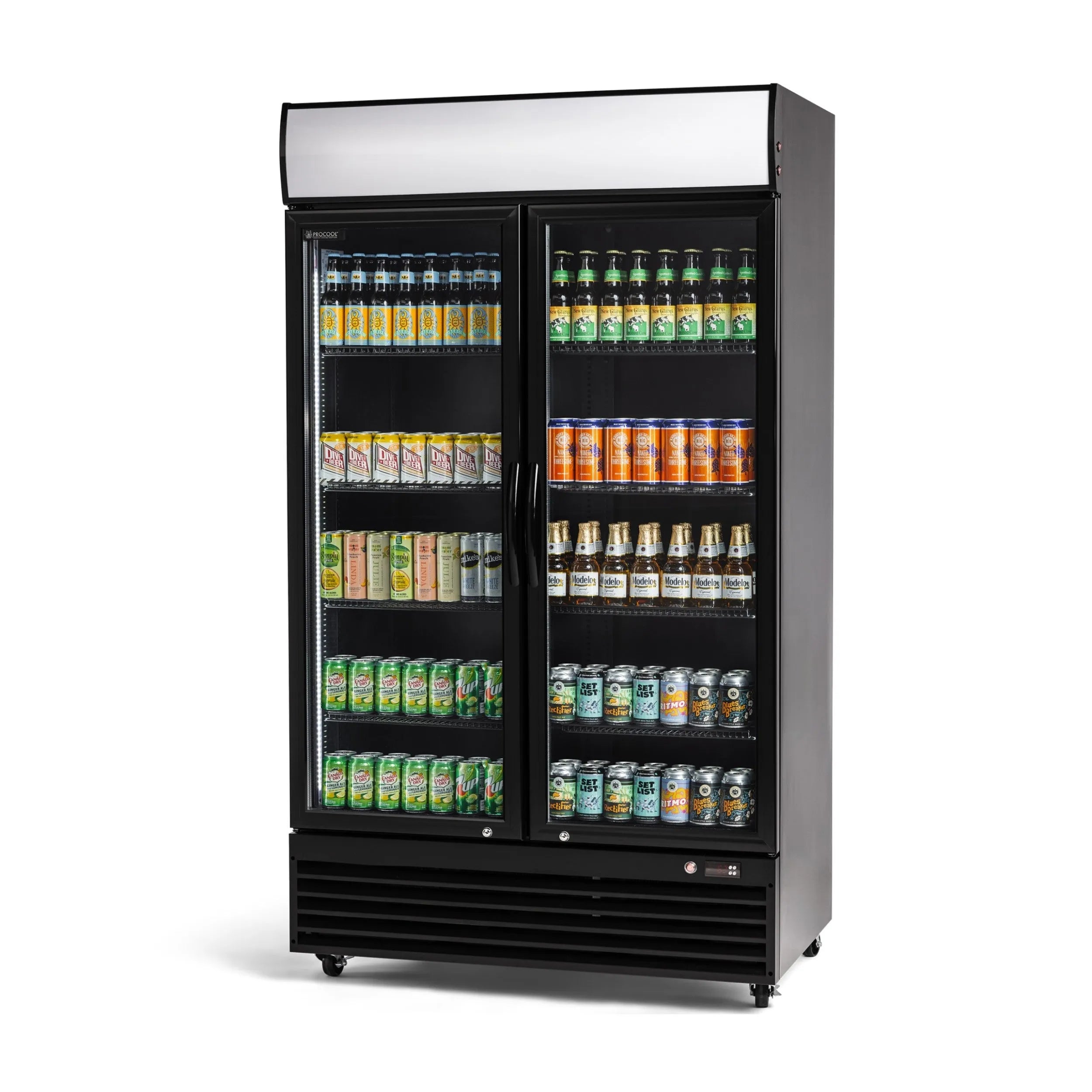 Procool Black 2-Door Display Cooler-Retail Display Coolers-CSD-1000-B