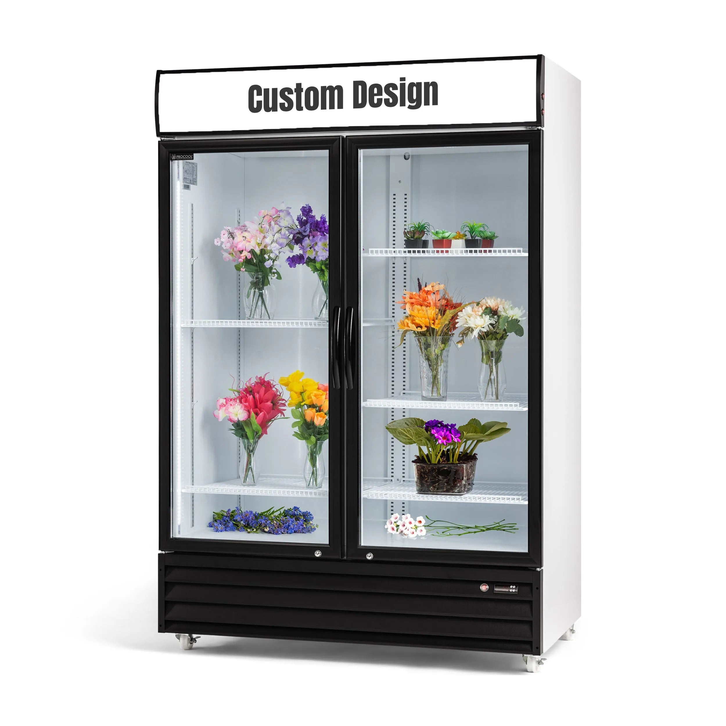 Procool Custom 2-Door Flower Cooler - 43 Cu. Ft-Floral Display Coolers-CSD-1400-CUST