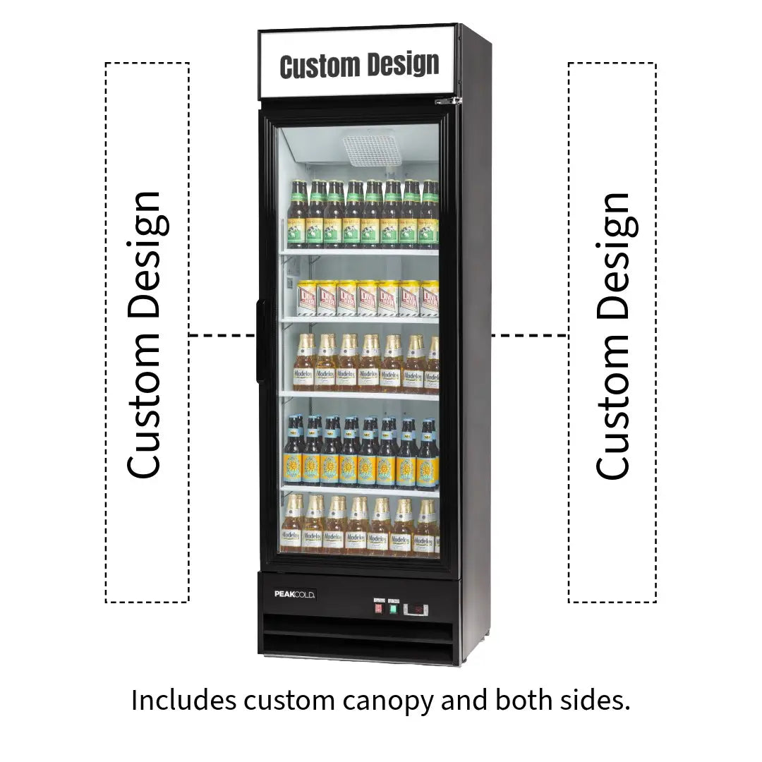 PeakCold Upright Display Cooler - 14 CU Ft.