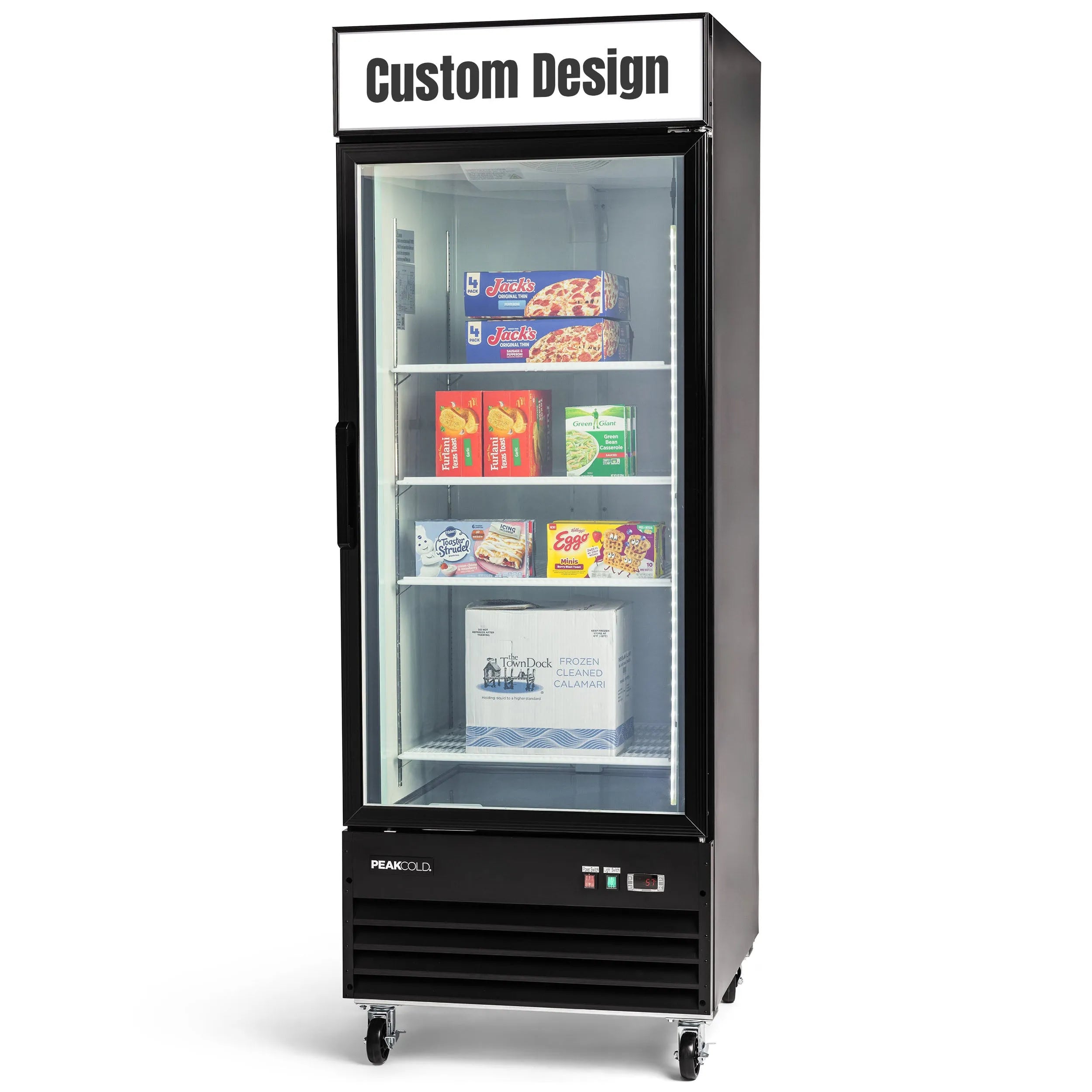 PeakCold Upright Display Freezer - 23 CU Ft.