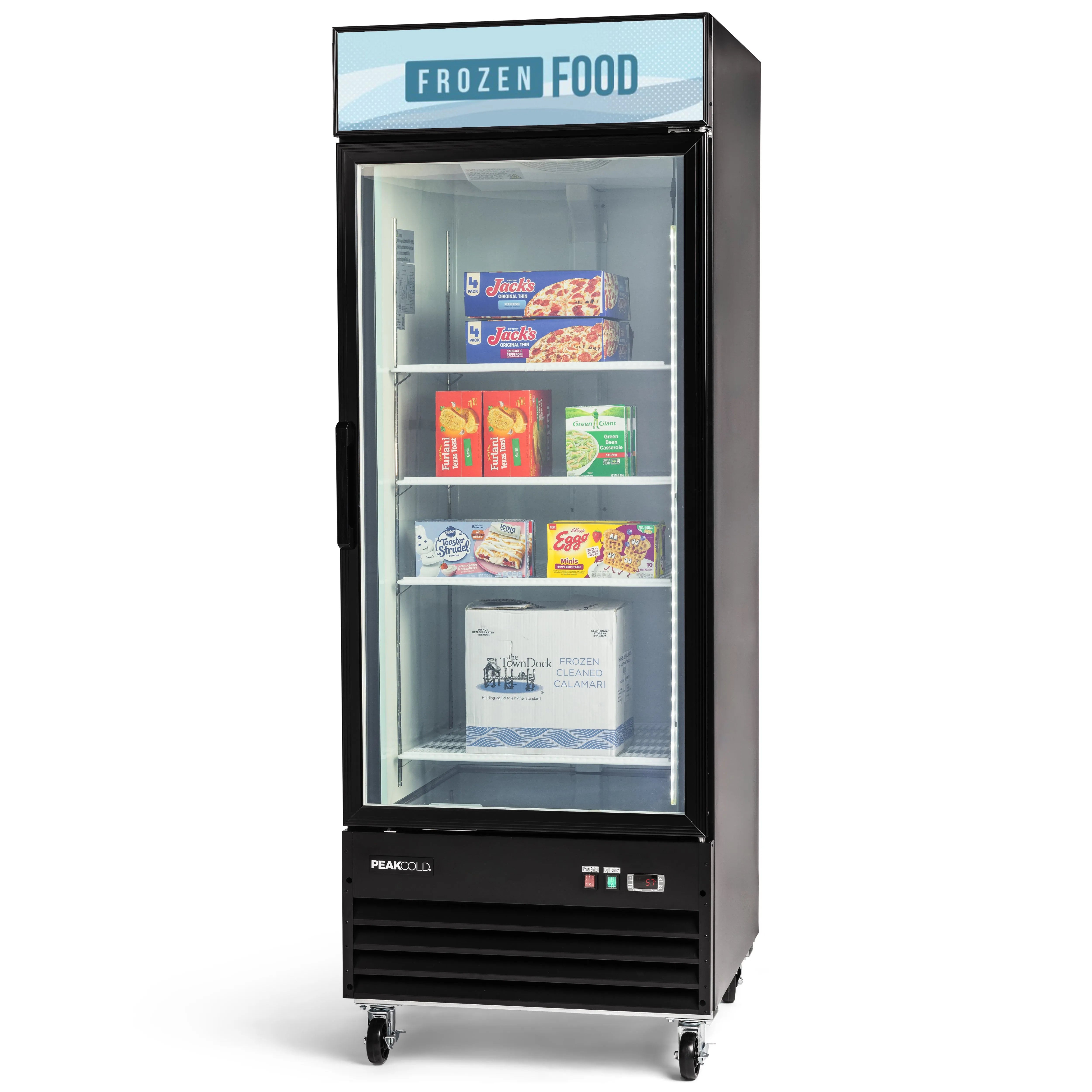 PeakCold Upright Display Freezer - 23 CU Ft.