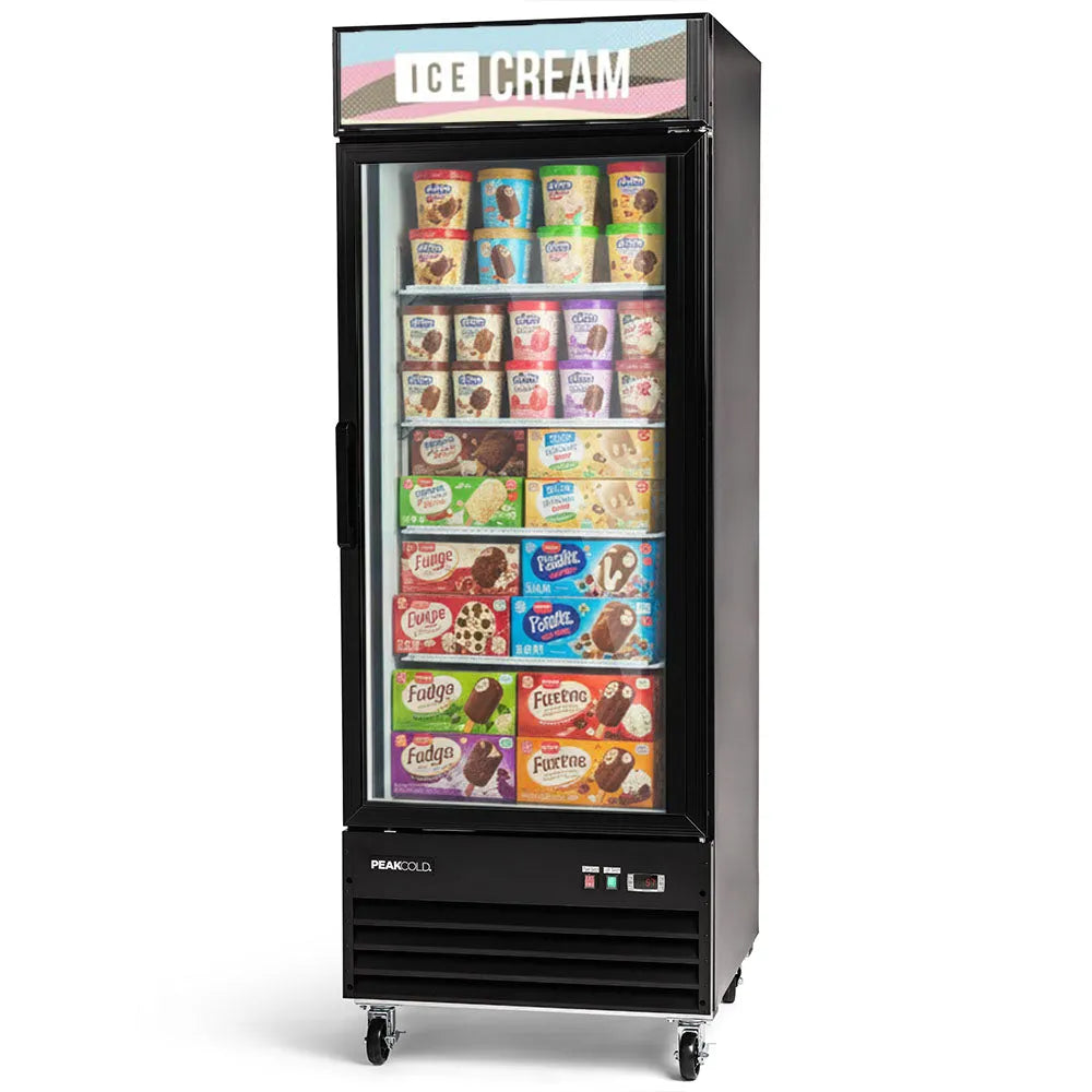 PeakCold Ice Cream Display Freezer - 23 CU Ft.-Retail Display Freezers-IM23MF-IC