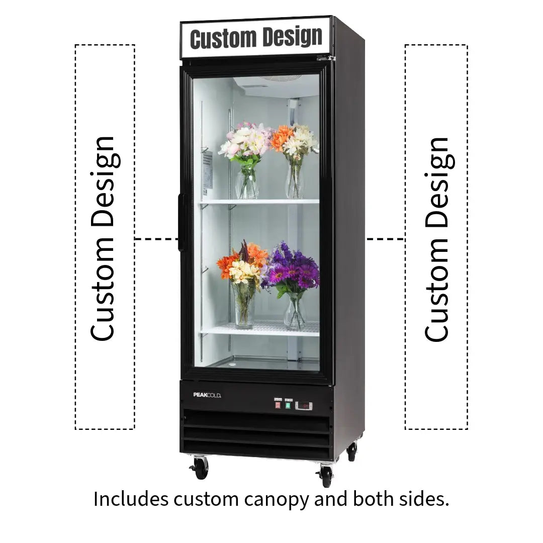 PeakCold Upright Custom Floral Cooler - 23 cu. ft.