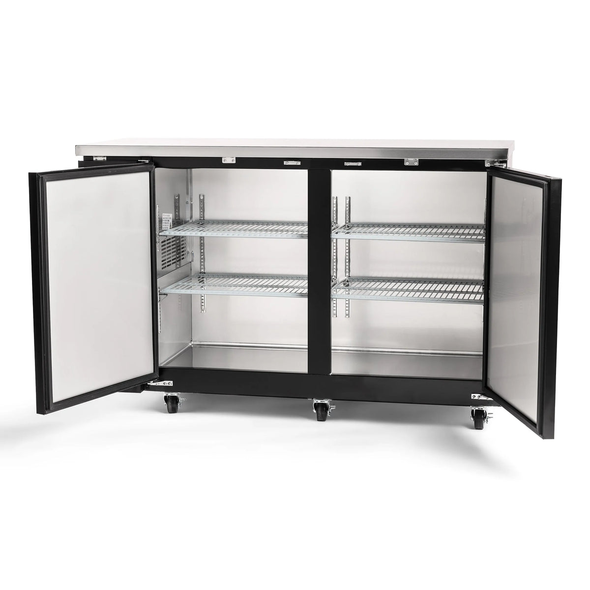 PeakCold 2 Solid Door Back Bar Cooler - 60"