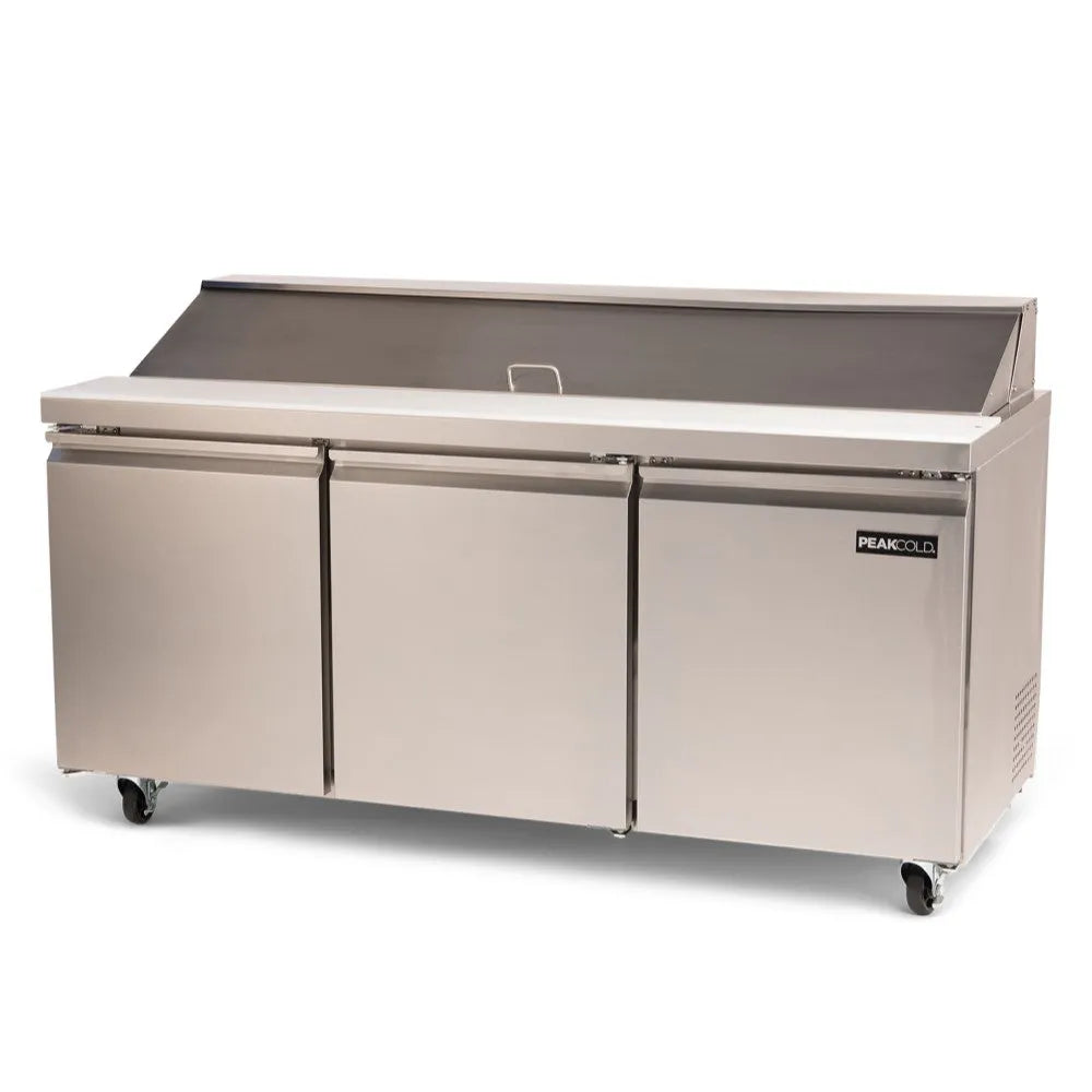 PeakCold Stainless Steel Refrigerated Prep Table - 71"-Restaurant Prep Tables-IM70RP3