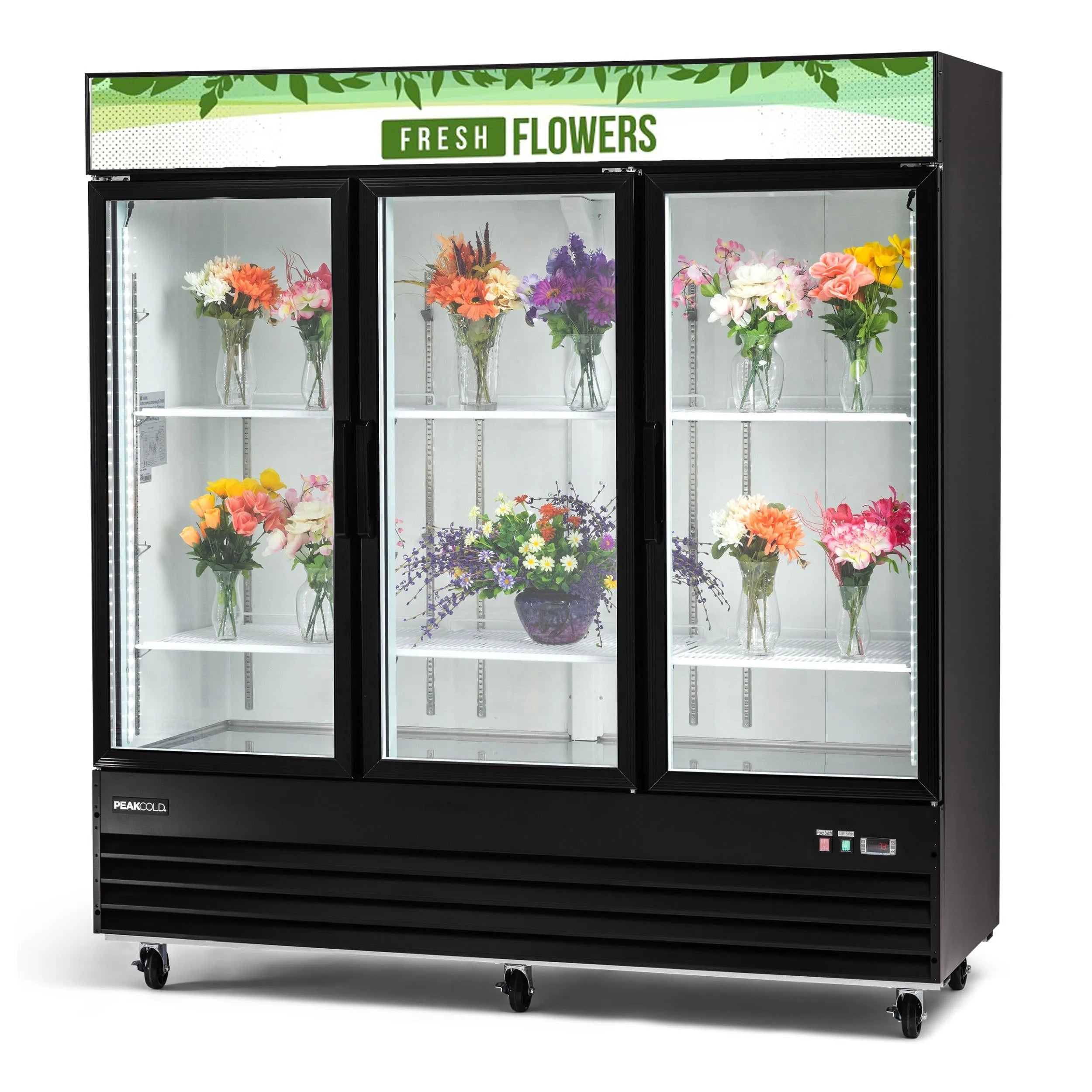 PeakCold 3 Door Floral Display Cooler-Floral Display Coolers-IM72MR3-FF