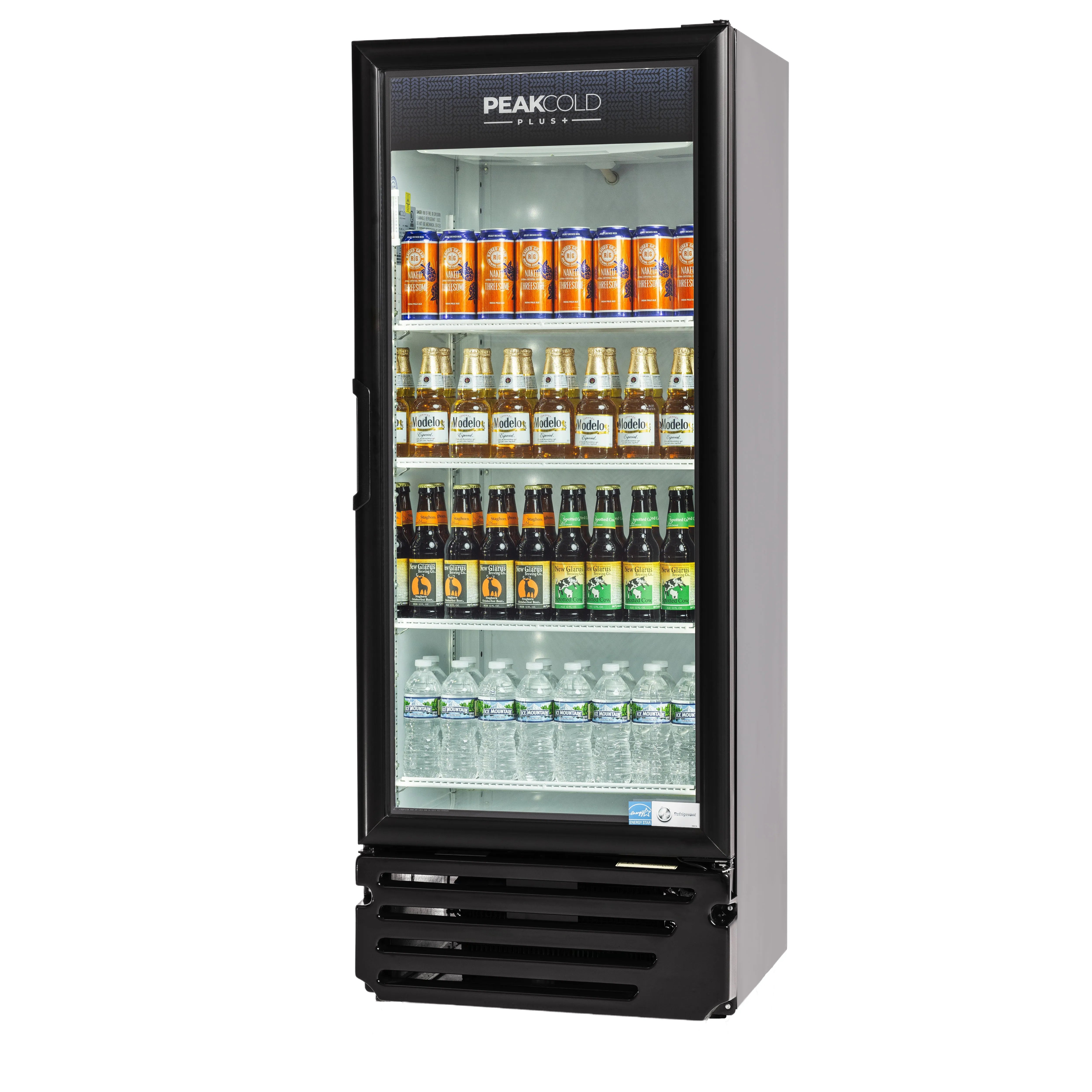 PeakCold Plus Upright Display Cooler - 11.6 CU Ft.-Retail Display Coolers-P-IM12MR-W