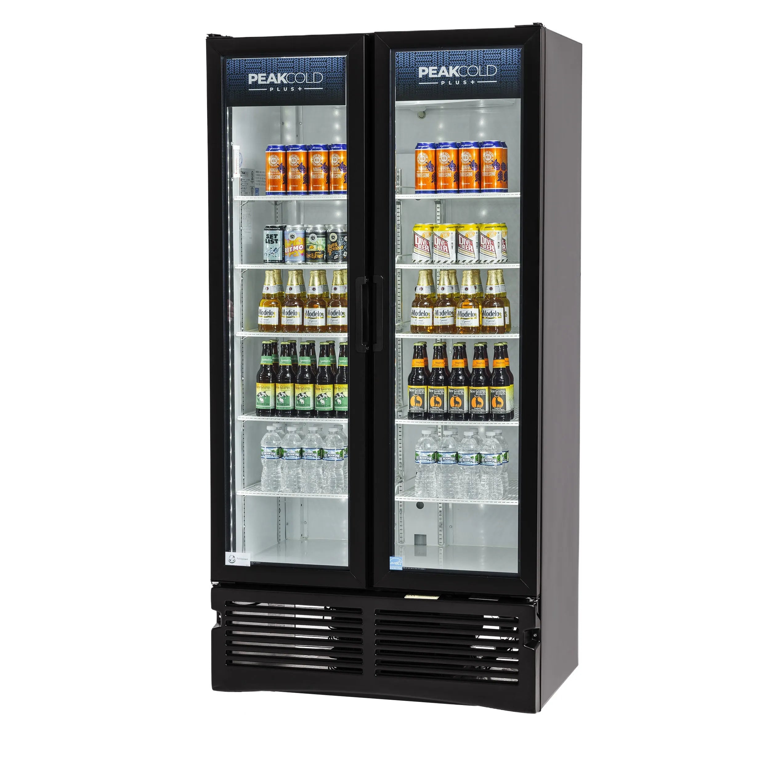 PeakCold Plus 2 Door Display Cooler - 25.7 CU Ft.-Retail Display Coolers-P-IM26MR2-W