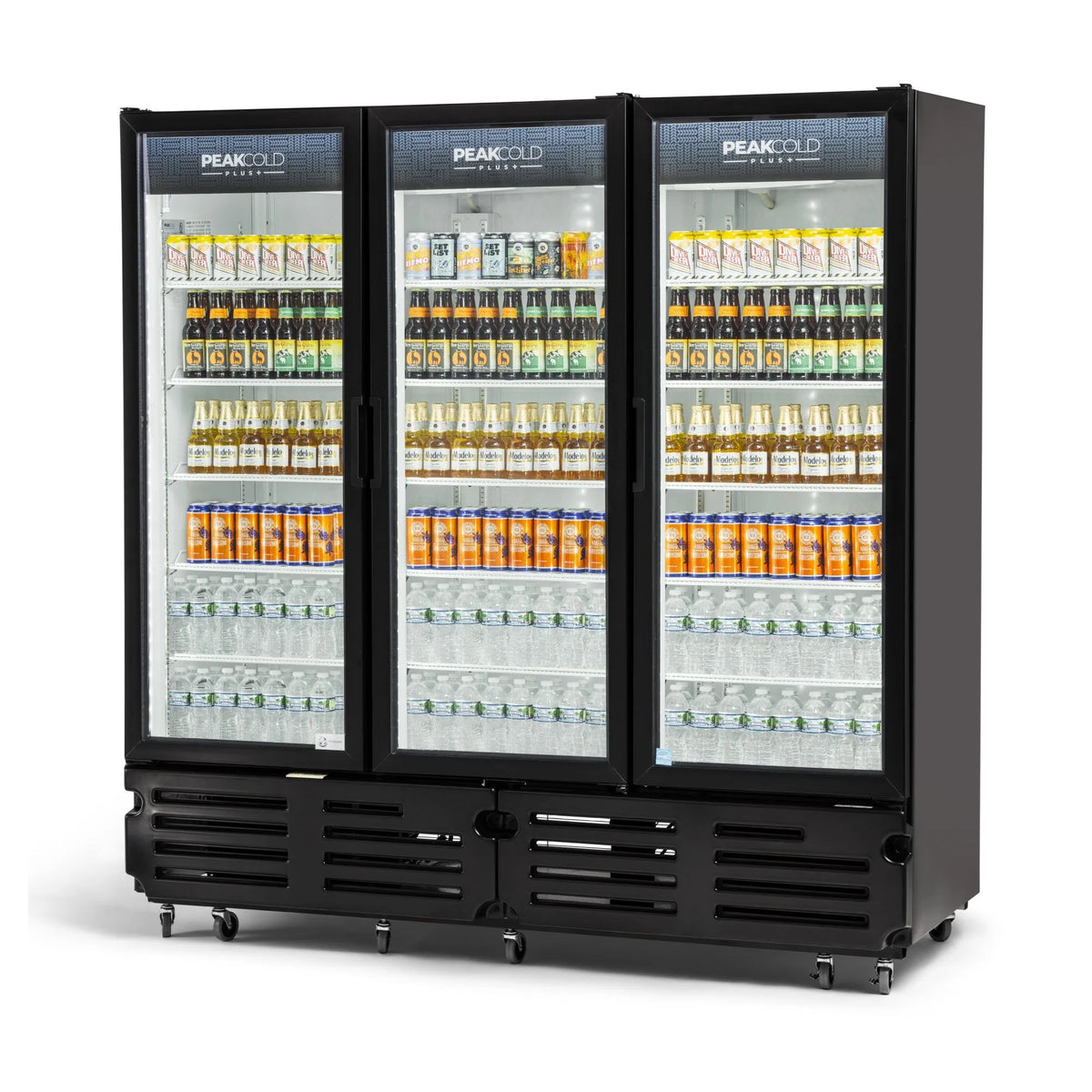 PeakCold 3 Door Upright Display Cooler - 57.5 CU Ft.-Retail Display Coolers-IM72MR3-9