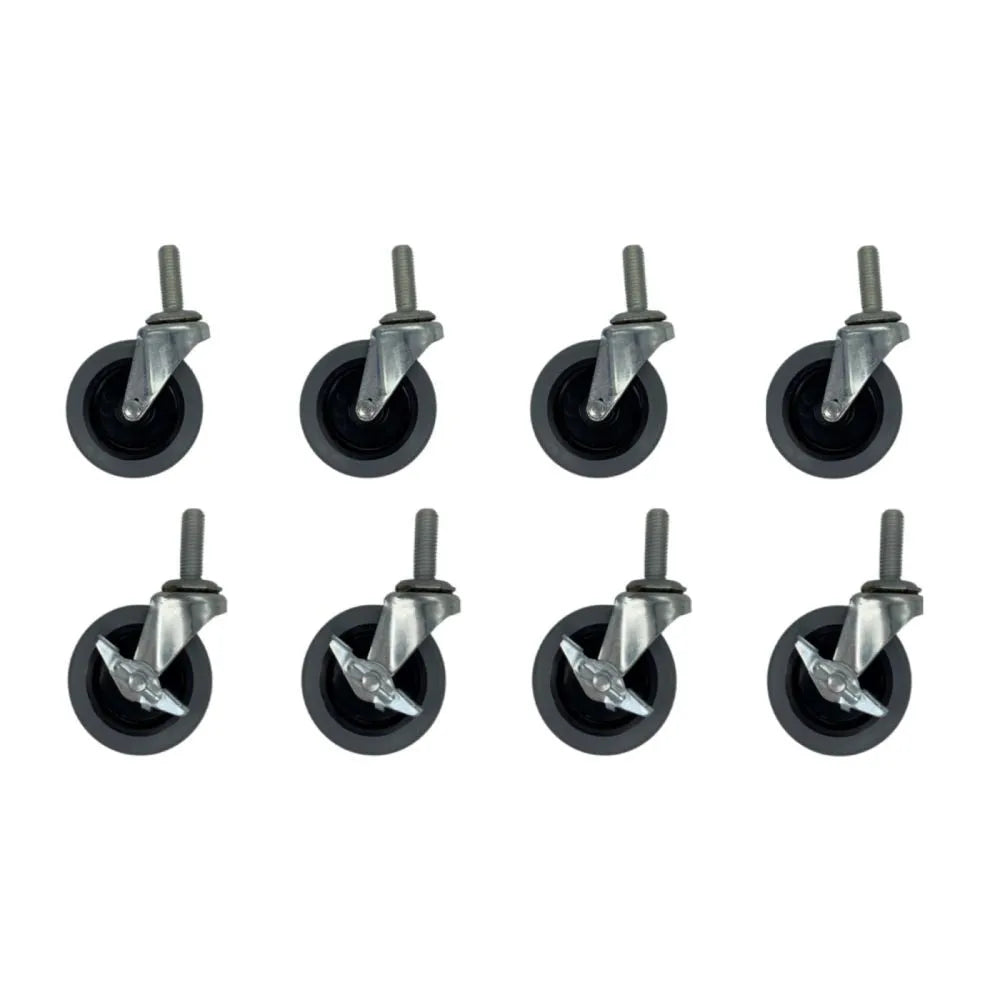 PeakCold Plus Casters - Set of 8-Commercial Refrigerator Parts & Accessories-PCP-W8