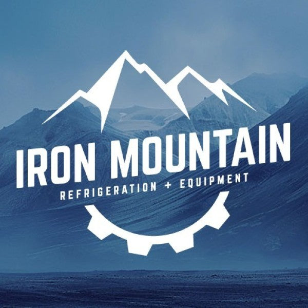 Iron Mountain Refrigeration + Equipment logo with mountain background