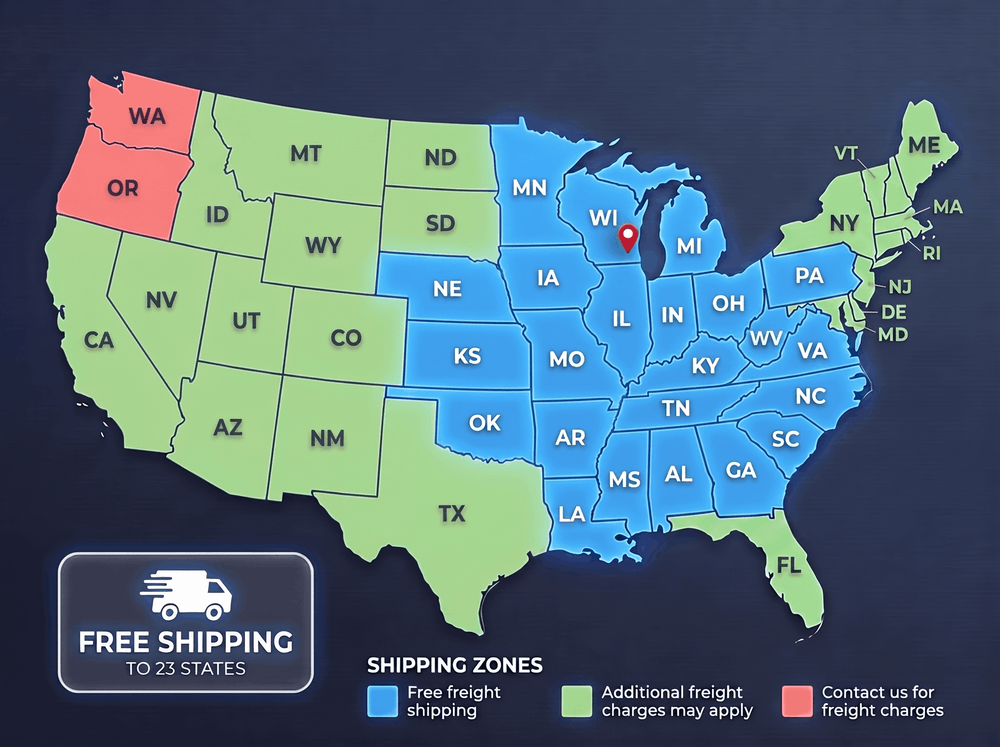 Midwest shipping map