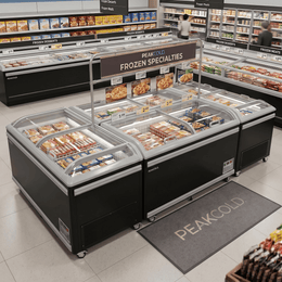 PeakCold 58" Island Freezer - Black