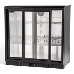 Procool 36" Sliding Double Door Black Back Bar Cooler