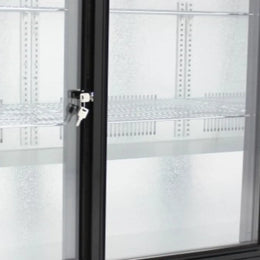 Procool 54" 3-Door Black Sliding Back Bar Cooler