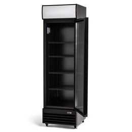 Procool Black Single Door Floral Display Cooler - 12.7 cu. ft.