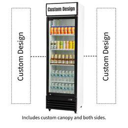 Procool Single Door Upright White Beverage Cooler - 12.7 cu. ft.