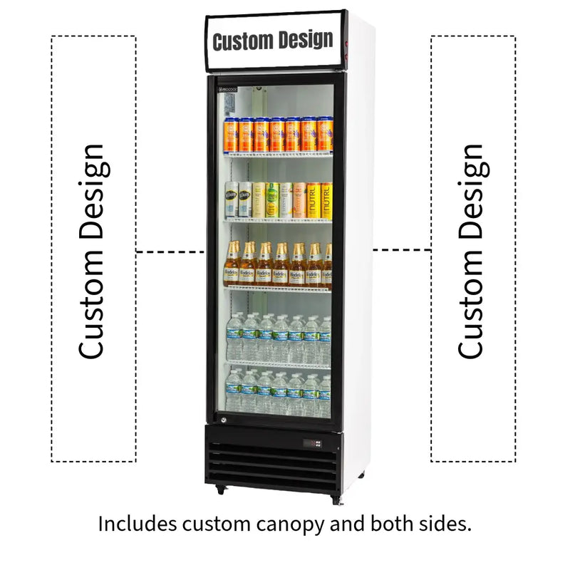 Procool Single Door Upright White Beverage Cooler - 12.7 cu. ft.