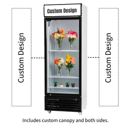 Procool Custom Single Door White Flower Cooler - 19.4 cu. ft.