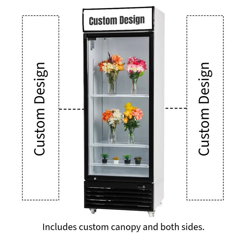 Procool Custom Single Door White Flower Cooler - 19.4 cu. ft.