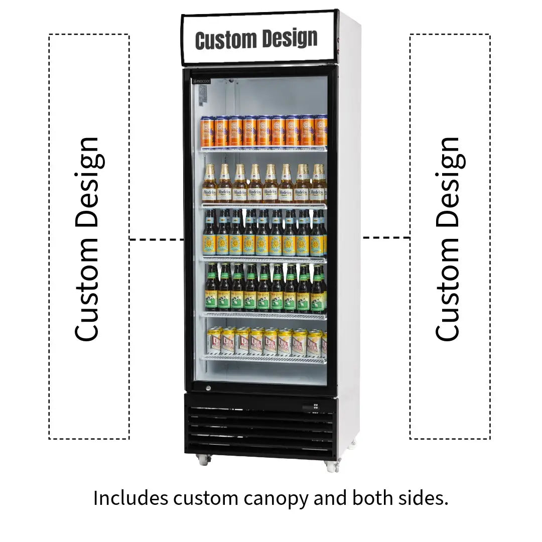 Procool Single Door White Beverage Cooler - 19.4 Cu. Ft.
