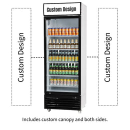 Procool Single Door White Beverage Cooler - 19.4 Cu. Ft.