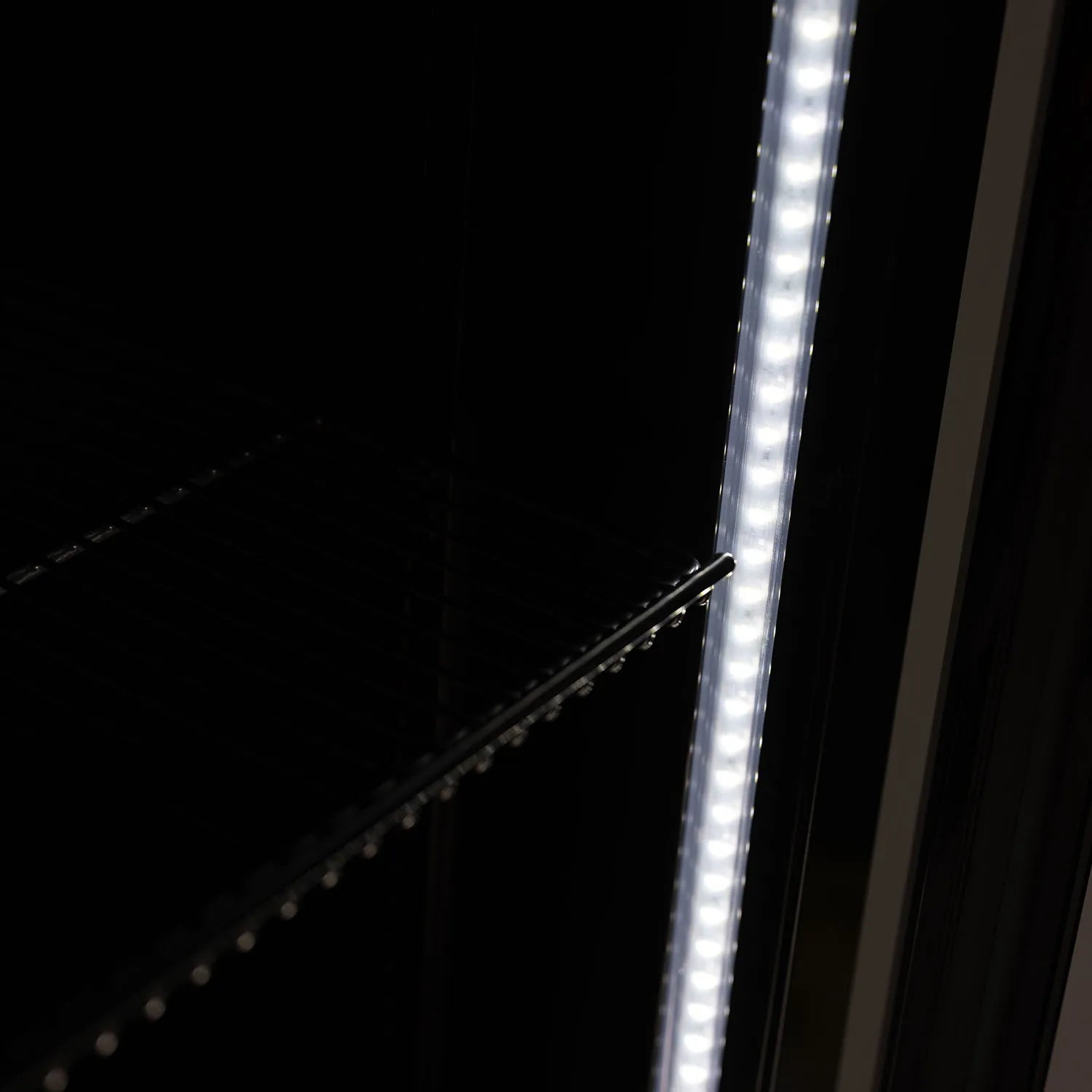 Procool 2-Door Black Flower Cooler - 43 Cu. Ft-Floral Display Coolers-CSD-1400-B-FF-3-3