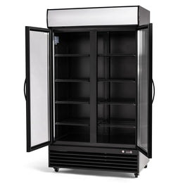 Procool Custom 2-Door Black Flower Cooler - 35.3 cu. ft.