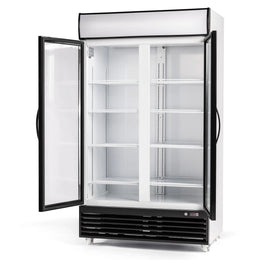 Procool 2-Door Custom Flower White Cooler - 35.3 cu. ft.