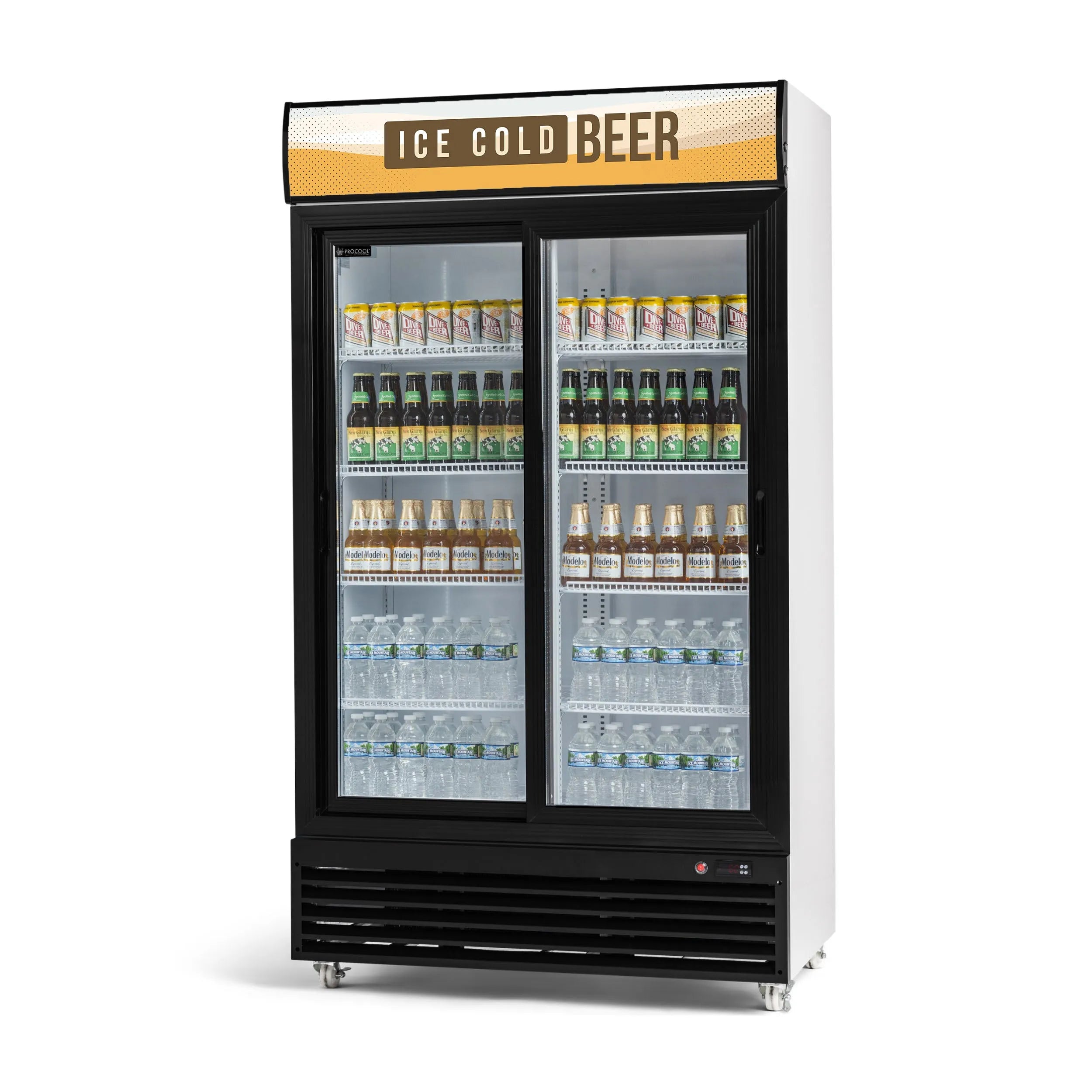 procool-double-sliding-door-display-cooler-7