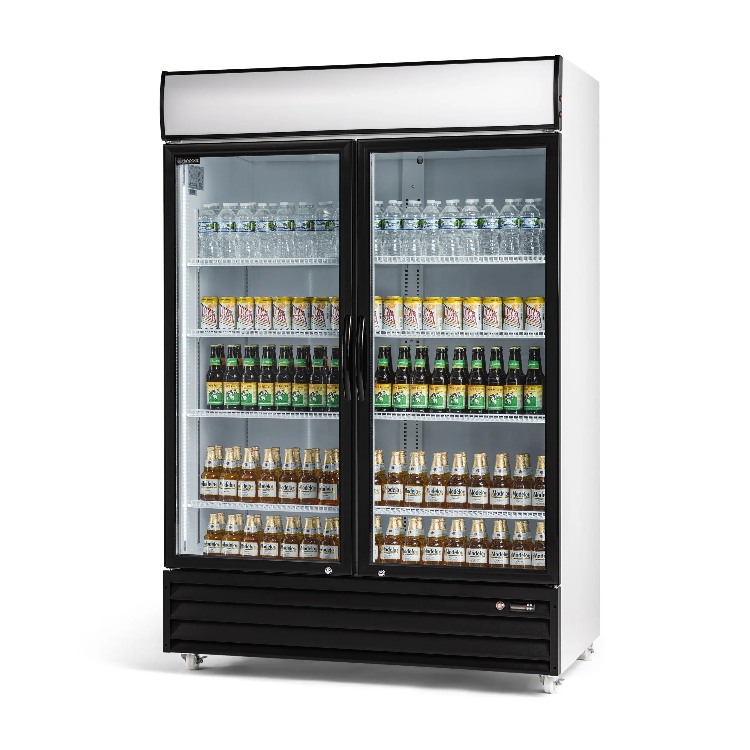 Procool 2-Door Display Cooler - 43 Cu. Ft.-Retail Display Coolers-CSD-1400-1