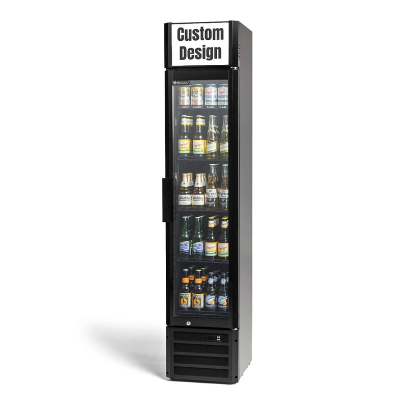 Procool Slim Black Beverage Display Fridge - 5.7 cu. ft.