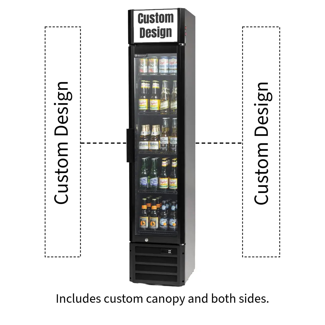 Procool Slim Black Beverage Display Fridge - 5.7 cu. ft.