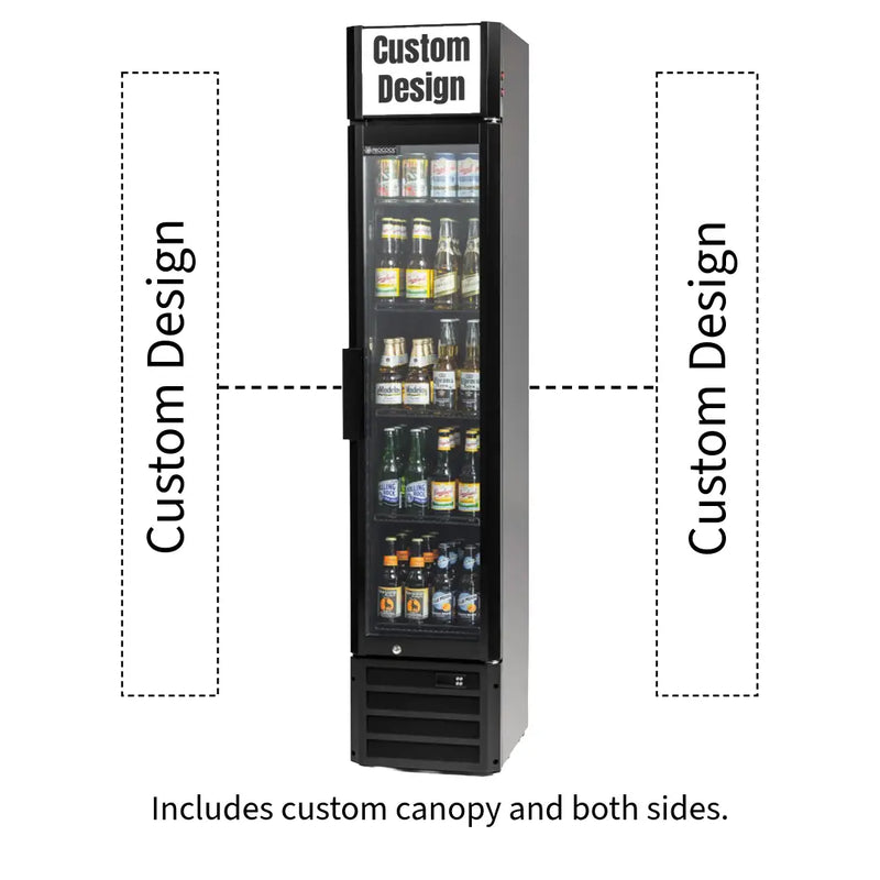 Procool Slim Black Beverage Display Fridge - 5.7 cu. ft.