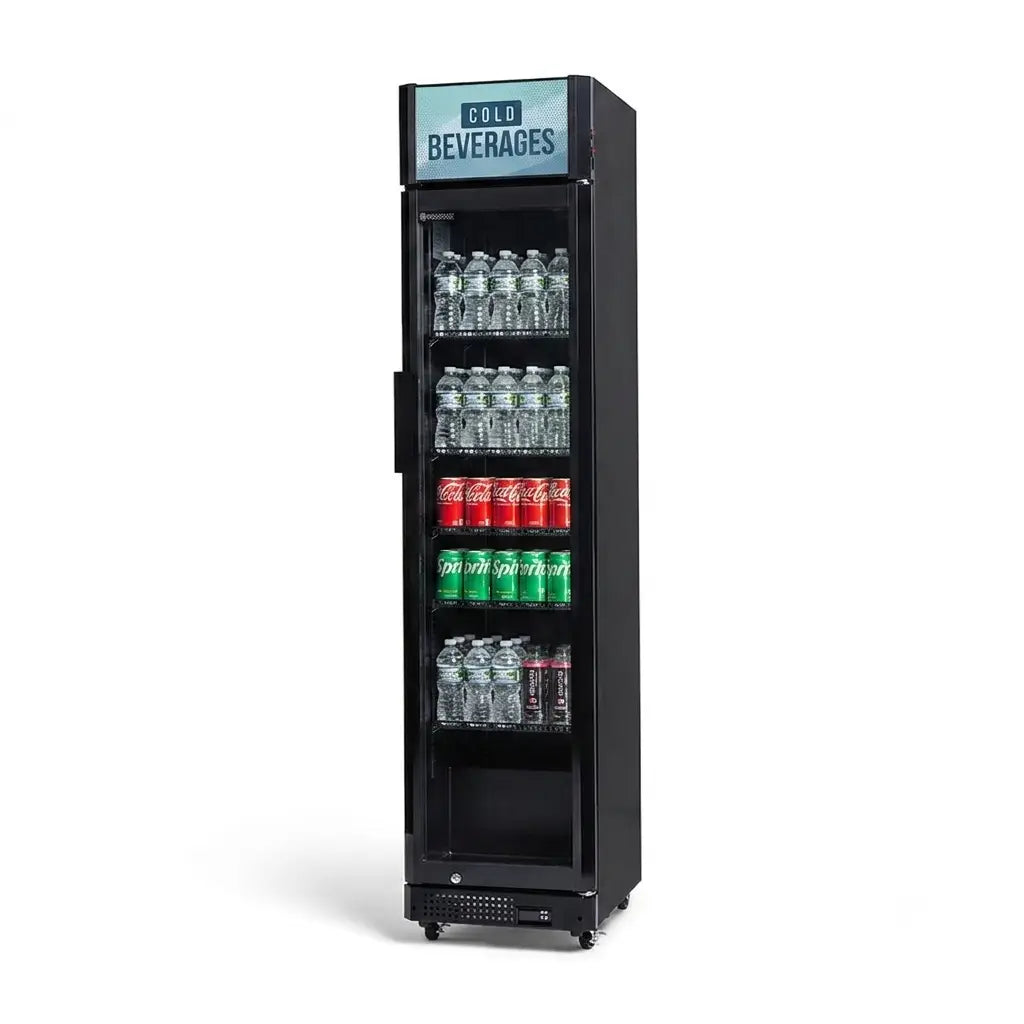 Procool Narrow Upright Black Beverage Fridge - 9.4 cu. ft.