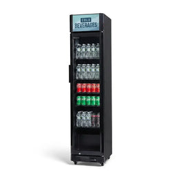 Procool Narrow Upright Black Beverage Fridge - 9.4 cu. ft.
