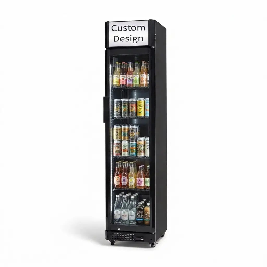 Procool Narrow Upright Black Beverage Fridge - 9.4 cu. ft.