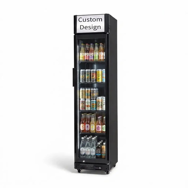 Procool Narrow Upright Black Beverage Fridge - 9.4 cu. ft.