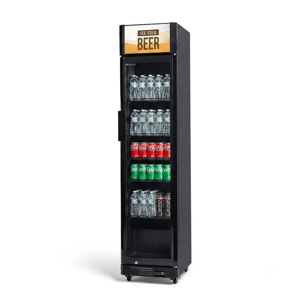 Procool Narrow Upright Black Beverage Fridge - 9.4 cu. ft.
