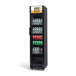 Procool Narrow Upright Black Beverage Fridge - 9.4 cu. ft.